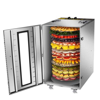 China Rotary 16 stainless steel trays mechanical control food and fruit dehydrator machine for sale