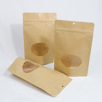 China Durable Moisture Proof Stand Up Bag With Small Window Recyclable Food Packaging for sale