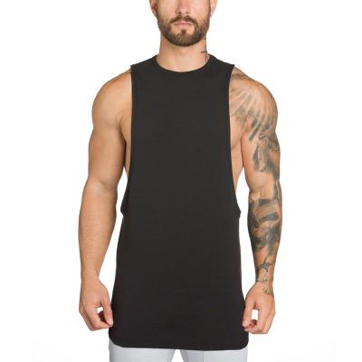 China Genuine US/EUR Manufacturer Size Custom New Design Drop Arm Tank Men Gym Wear Singlet Mens Gym Tank Top for sale