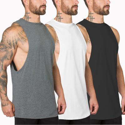 China Genuine US/EUR Manufacturer Size Custom New Design Drop Arm Tank Men Gym Wear Singlet Mens Gym Tank Top for sale