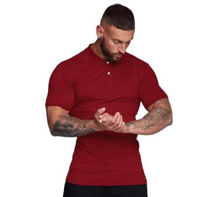 China Custom Made Anti-Wrinkle Wholesale Manufacturing Logo Mens Gym Polo T-shirt Workout T-shirt for sale