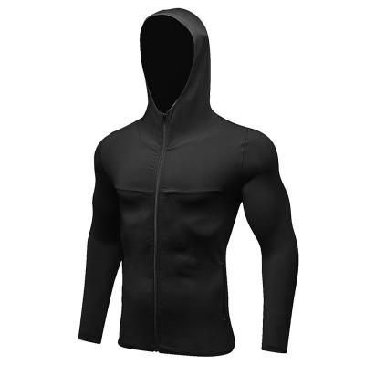 China Wholesale Custom Logo Quick Dry Wind Anti-Wrinkle Long Sleeve Muscle Fit Hoodie Gym Shorts Mens Hoodies for sale