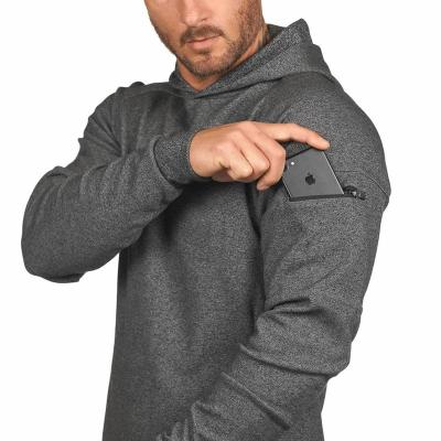 China Wholesale Custom Anti-wrinkle Arm With Pocket Gym Sweatshirt Running Men's Hoodies for sale