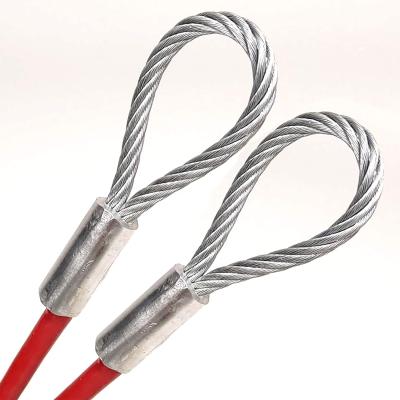 China PVC Coated Stainless Steel Endless Hook And Loop Crane Wire Rope Slings Cable Brake for sale