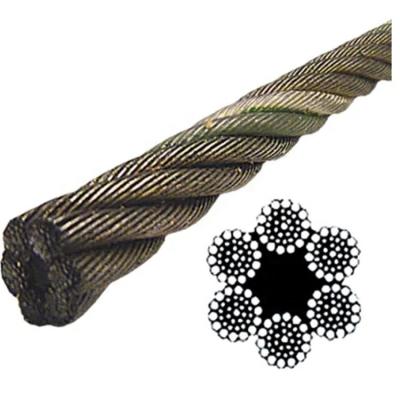 China Construction Ungalvanized 6*37 Fiber Core Wire Rope With Factory Price for sale