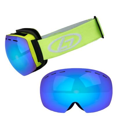 China Anti Fog Snow Goggles New Design Double Layer Lens Glass Waterproof Anti Fog Protectors Ski Goggles Winter Outdoor Sport for sale