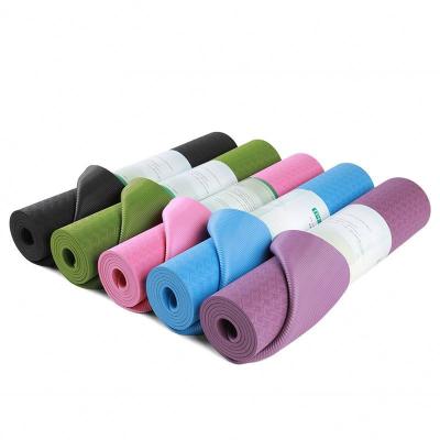 China High Durable Eco-friendly Elastic Eco-friendly Yoga Mat Indoor Exercise Pilates Exercise Tape Gym Fitness 6mm Yoga Mat for sale