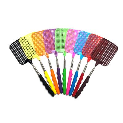 China Wholesale 73cm Mini Plastic Fly Swatters Expandable Long SUS/PP With Non-slip Handle for sale