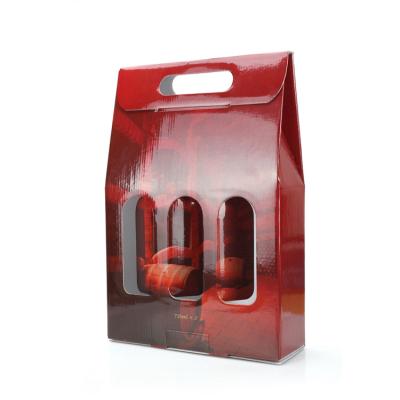 China Recycled materials corrugated wine boxes for sophisticated and classy wine packaging for sale