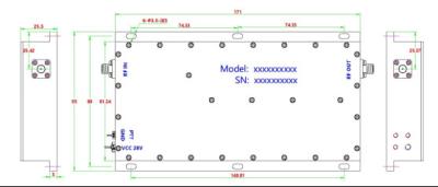 China NXPA4000-8000MHz-15W Modulo amplificador de RF de potencia de banda ancha para sistema de radar de comunicación en venta