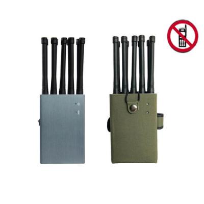 中国 Mobile phone jammer 5G 10 Bands 10W GPS/WIFI Jammer with Car Charger Work 2.0+ Hours 5.1-5.8GHz 販売のため