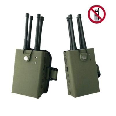 Китай Mobile Phone Signal Handheld 5G Jammer Mobile Phone Jammer Remote Control Jammer 4 Bands 8-10W Per Band 2 x PCB-2040 продается