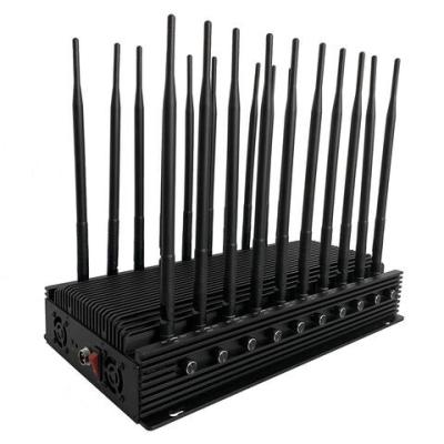 China Mobile Phone Signal 5G Jammer 20Bands Mobile Phone WiFi GPS UHF VHF Jammer Adjustable Output Power each Band/Channel for sale