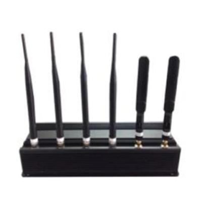 China Serie 5GHz WiFi jammer / GPS jammer / VHF / UHF / teléfono celular jammer 6 bandas con cargador de coche jammer de señal en venta