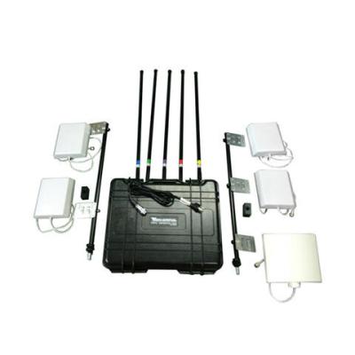 China Signal Jammer Hochleistungsleistung 95 W bis zu 150 m Mobiltelefon Jammer + WiFi / GPS / VHF UHF / 4G Jammer zu verkaufen