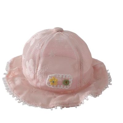 China Casual Multi Color Selection Child Summer Multi Color Selection Lace Basin Baby Infant Hat for sale