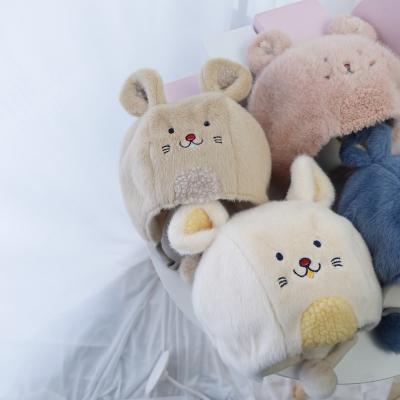 China Casual Cheap Price Wholesale Customized Bonnets Winter Bear Plush Baby Hat factory china newly born for sale