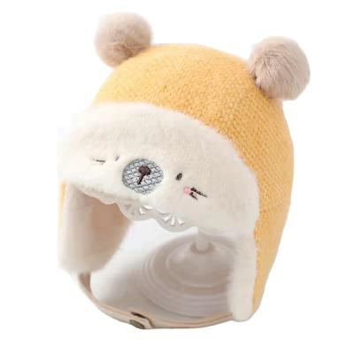 China Various good quality winter fashion casual hood double ball baby thicken cute hat wool baby hat factory china for sale