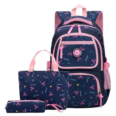 China Durable high quality backpack for girls cute 3 in 1 school bag set kids backpack with lunch bag and pencil bag for sale