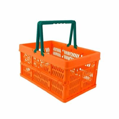 China Wholesale Cheap Household Collapsible Folding Shopping Baskets Plastic Baskets In Large Supermarkets for sale