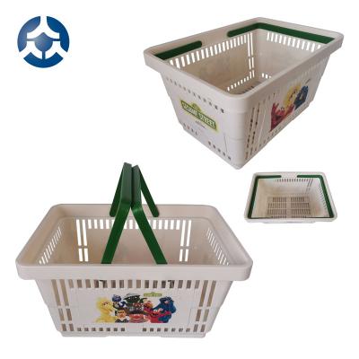 China Factory Supermarket Custom Plastic Easy-carry Basket for sale