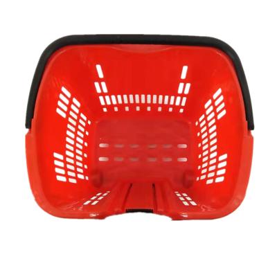 China Plastic PP Baskets Supermarket Shopping Basket Grocery Folding Design Basket for sale