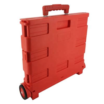 China Convenient Top Selling Trolley Foldable Plastic Shopping Trolley Top Prices for sale