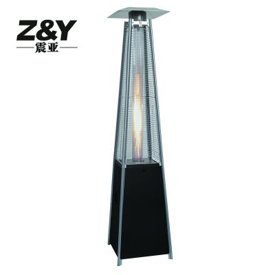 China Gas Stored Powder Coated Pyramid Patio Heater Outdoor for sale