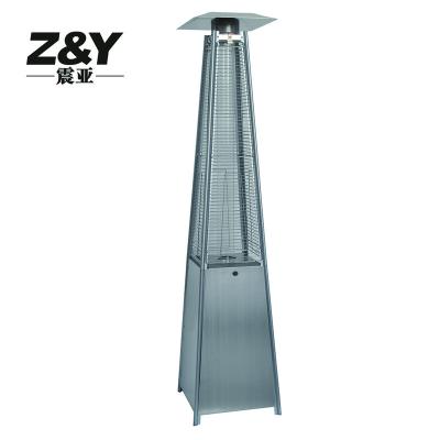 China Outdoor Gas Stored LPG Pyramid Patio Heater Stainless Steel Heater for sale