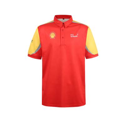 China Anti-wrinkle 100% Polyester Mesh Heat Seal All Over Sublimation Printing Polo Shirt for sale