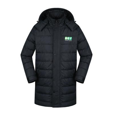 China Wholesale Custom Logo Waterproof Cotton 100% Cotton Stylish Pique Winter Long Padded Jackets For Men for sale