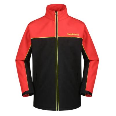 China Waterproof Company Unisex Water Resistant 94% Polyester 6% Spandex Work Jackets With Fluorescence Piping for sale