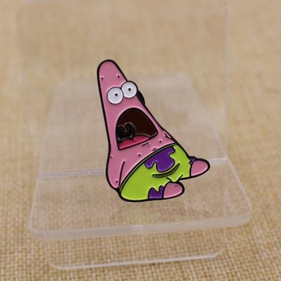 China Custom Europe Cartoon Enamel Patrick Star Lapel Pins For Kids Gifts for sale