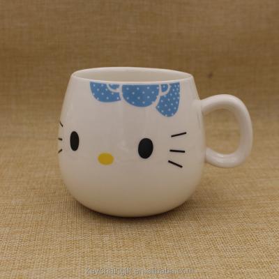 China Viable Fast Delivery KAT Blue Tea Porcelain Mugs Wholesale Ceramic Mugs for sale