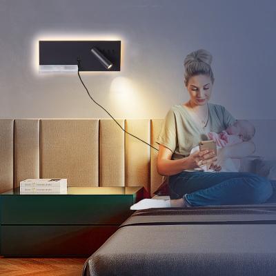 China Modern Luxury Table Lamps Reading Lights For Bedroom Designer LED Bedside Reading Lamp With USB Cable for sale