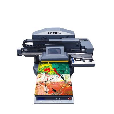 China FOCUSINC Factory Inkjet Sticker Printing Machine Bottle Pen Phone A3 DTF Card UV Printer for sale