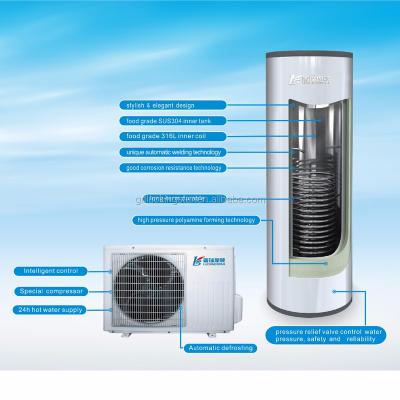 China Gas Flow Air Source Heat Pump Water Heater 600L Storage Water Tank for sale