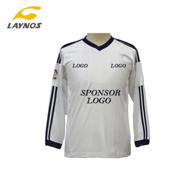 China Shirts & Tops Good Quality Full Sublimation Printing Long Sleeve Soccer Jersey for sale