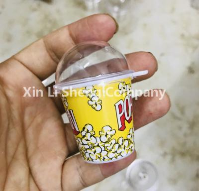 China DIY Popcorn Key Chain DIY Plastic Empty Popcorn Cup New For Key Chain Diy Mini Dome Cups Empty for sale