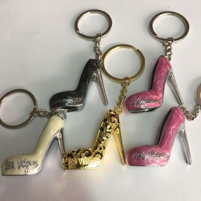 China Metal goods in stock Las Vegas high heels main chain high-heeled shoes metal key chain for sale