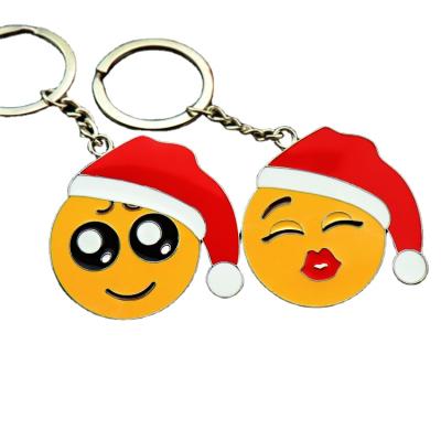 China Christmas Keychain Fashion Expression Key Ring Smiling Christmas Key Chain for sale