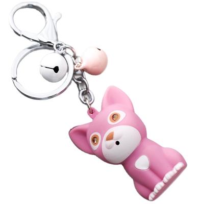 China Cat Key Chain LED Cat Key Chain LED Lighting Voice Key Chain Flashlight for sale