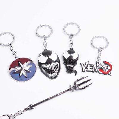 China Spider Man Venom Neptune Harpoon Spider-Man Metal Car Key Chain Key Chain for sale