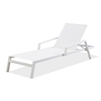 China Aluminum Mesh Lounge Chair Armrest Bed Outdoor Modern Hotel Courtyard Factory Source Tube for sale