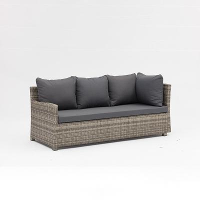 China Wholesale Modern Single Aluminum Rattan Tea Table Combination Outdoor Garden Plant Rattan Sofa for sale