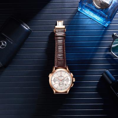 China Tiger Luminous Watch Men Luxury Waterproof White Dial Date Watch Reef Chronograph Quartz Steel Leather Strap RGA1669 for sale