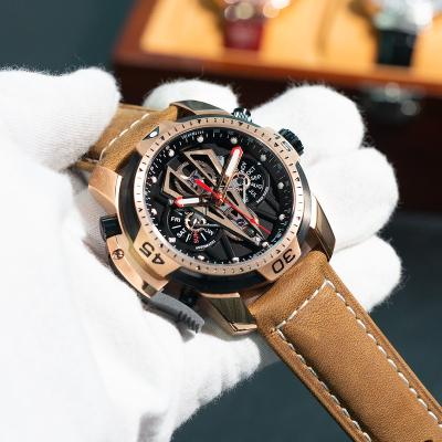 China Top Brand Luxury Automatic Mechanical Mens Watches DIVER Reef Tiger /RT Mens Sport Wrist Watch Rose Gold Reloj Hombre RGA3591 for sale