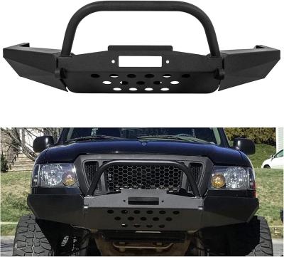 China Steel Front Bumper Compatible With Ranger W/Winch Plate Bull Bar D-Ring Mounts 1998-2011 for sale