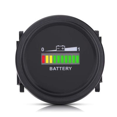 China High Reliability 12v, 24v, 36v, 48v, 72v Battery Indicator ABS+Metal Premium Quality Meter For Golf Carts for sale