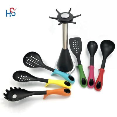 China ISO9001/BSCI Certified TPR Handle Silicone Kitchen Utensils Cooking Accessories Tool Set for sale